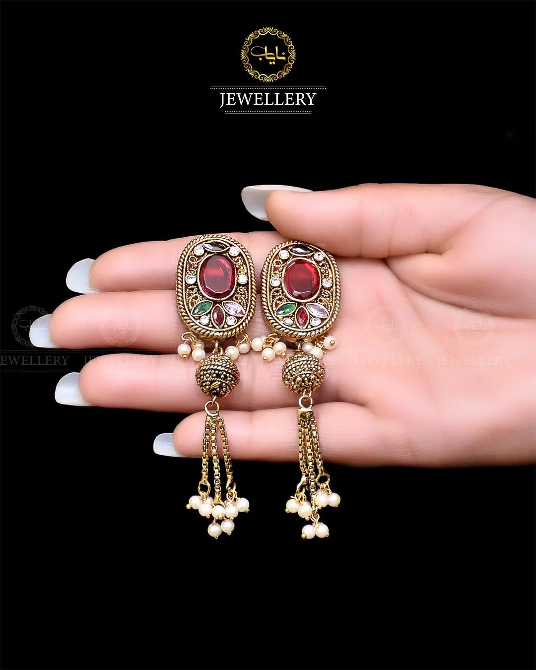 Egyptian Jhumki   NJ-1757-G Nayab Jewellery