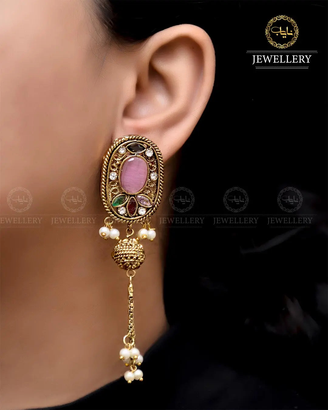 Egyptian Jhumki   NJ-1757-G Nayab Jewellery