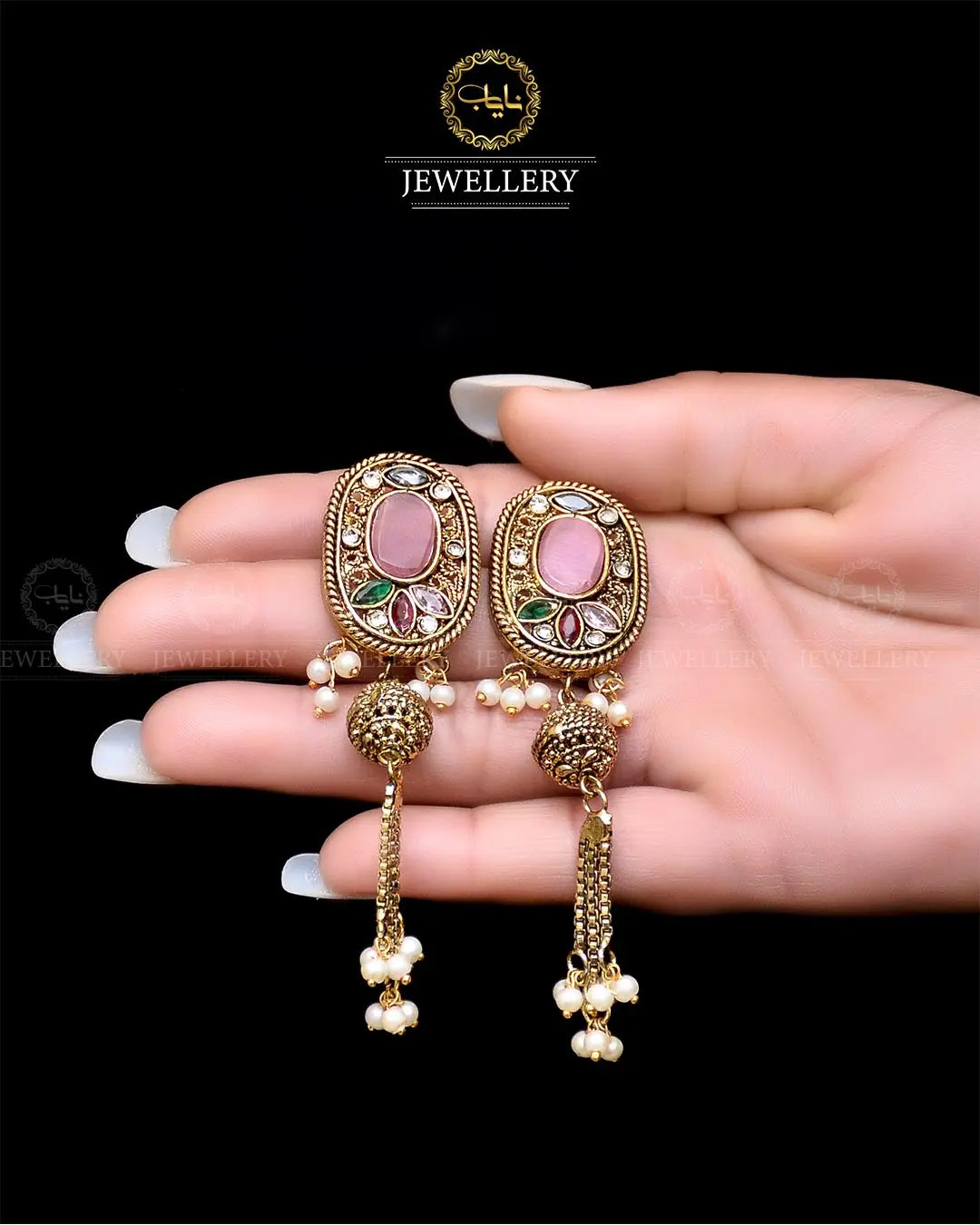 Egyptian Jhumki   NJ-1757-G Nayab Jewellery