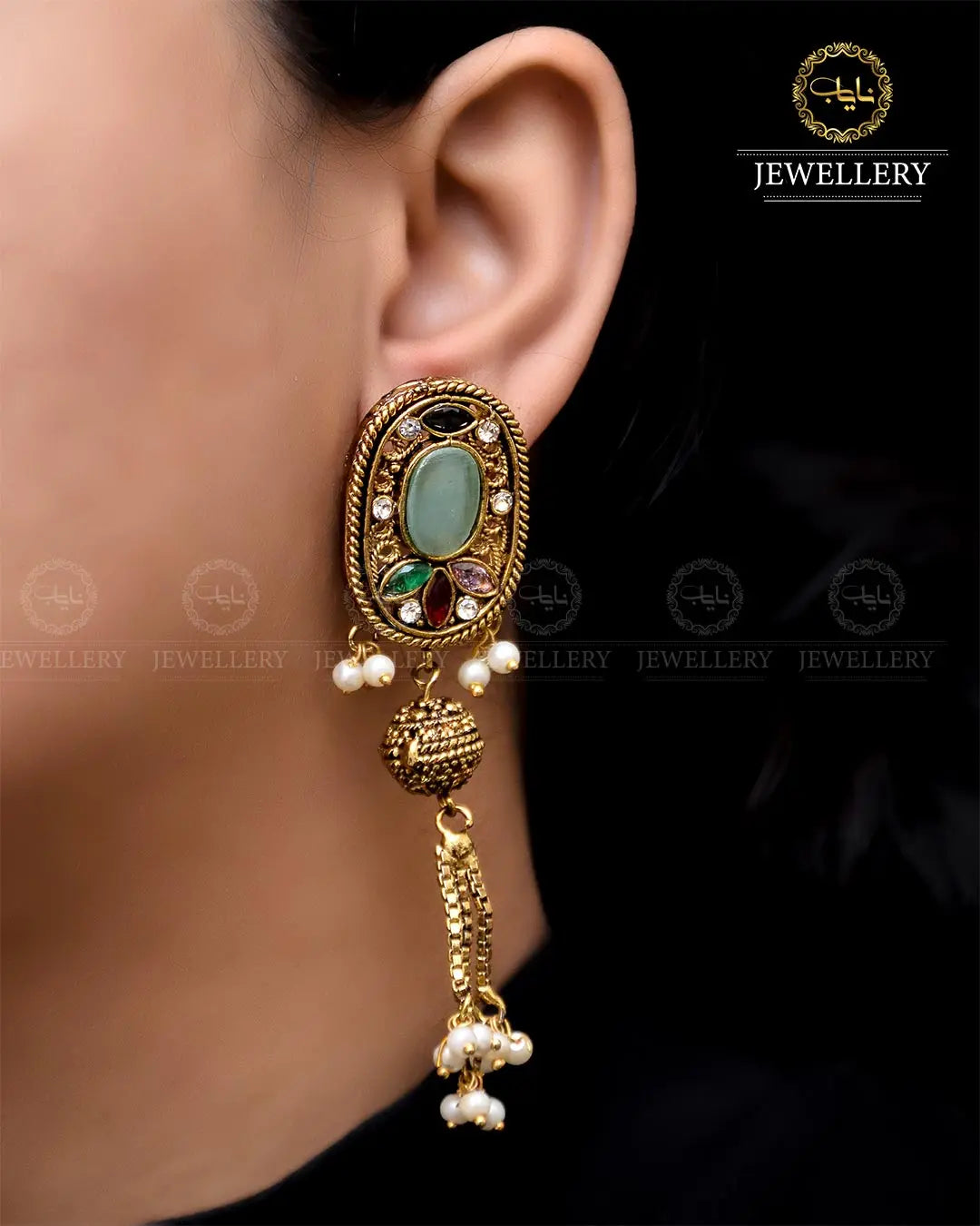 Egyptian Jhumki   NJ-1757-G Nayab Jewellery