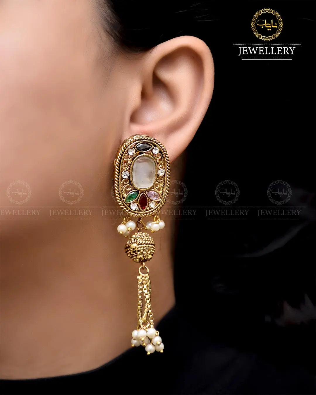 Egyptian Jhumki   NJ-1757-G Nayab Jewellery