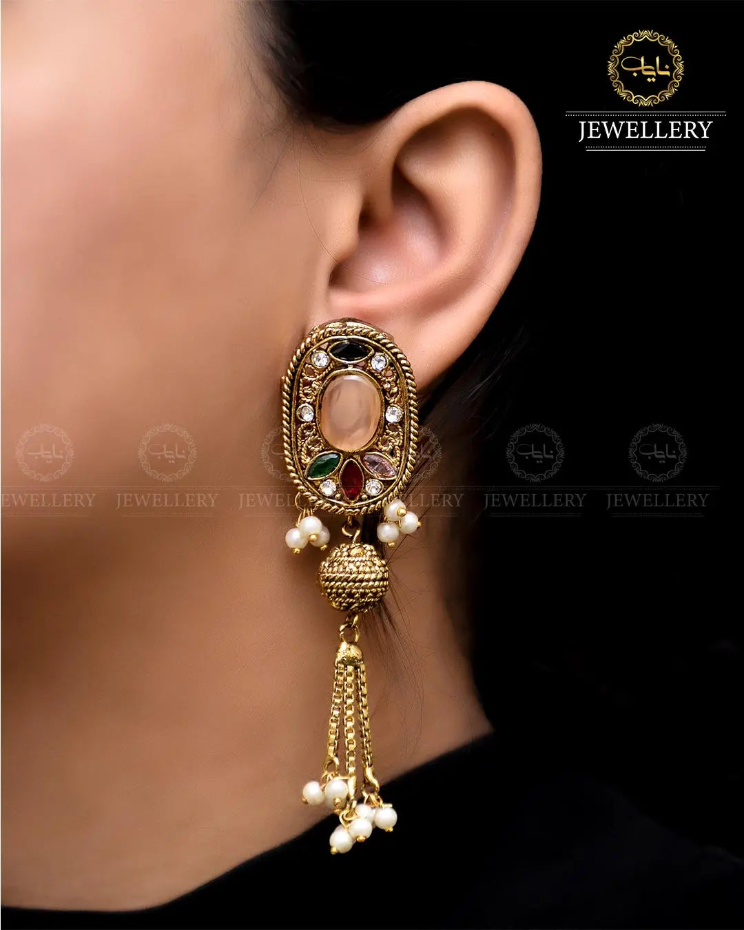 Egyptian Jhumki   NJ-1757-G Nayab Jewellery