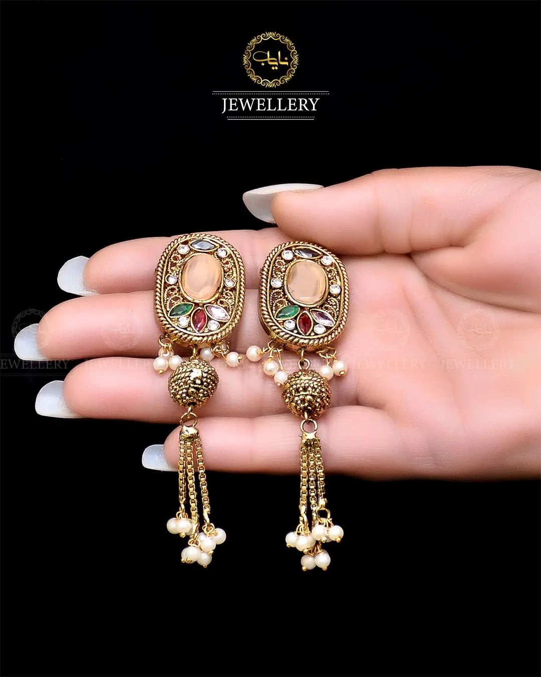 Egyptian Jhumki   NJ-1757-G Nayab Jewellery