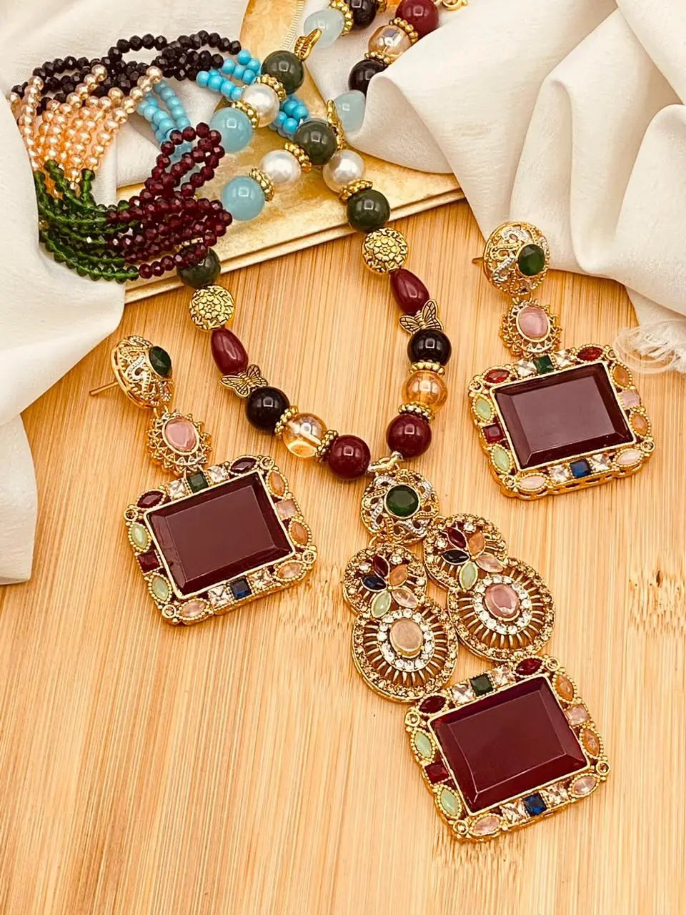 Egyptian Mala set NJ-1599 Nayab Jewellery