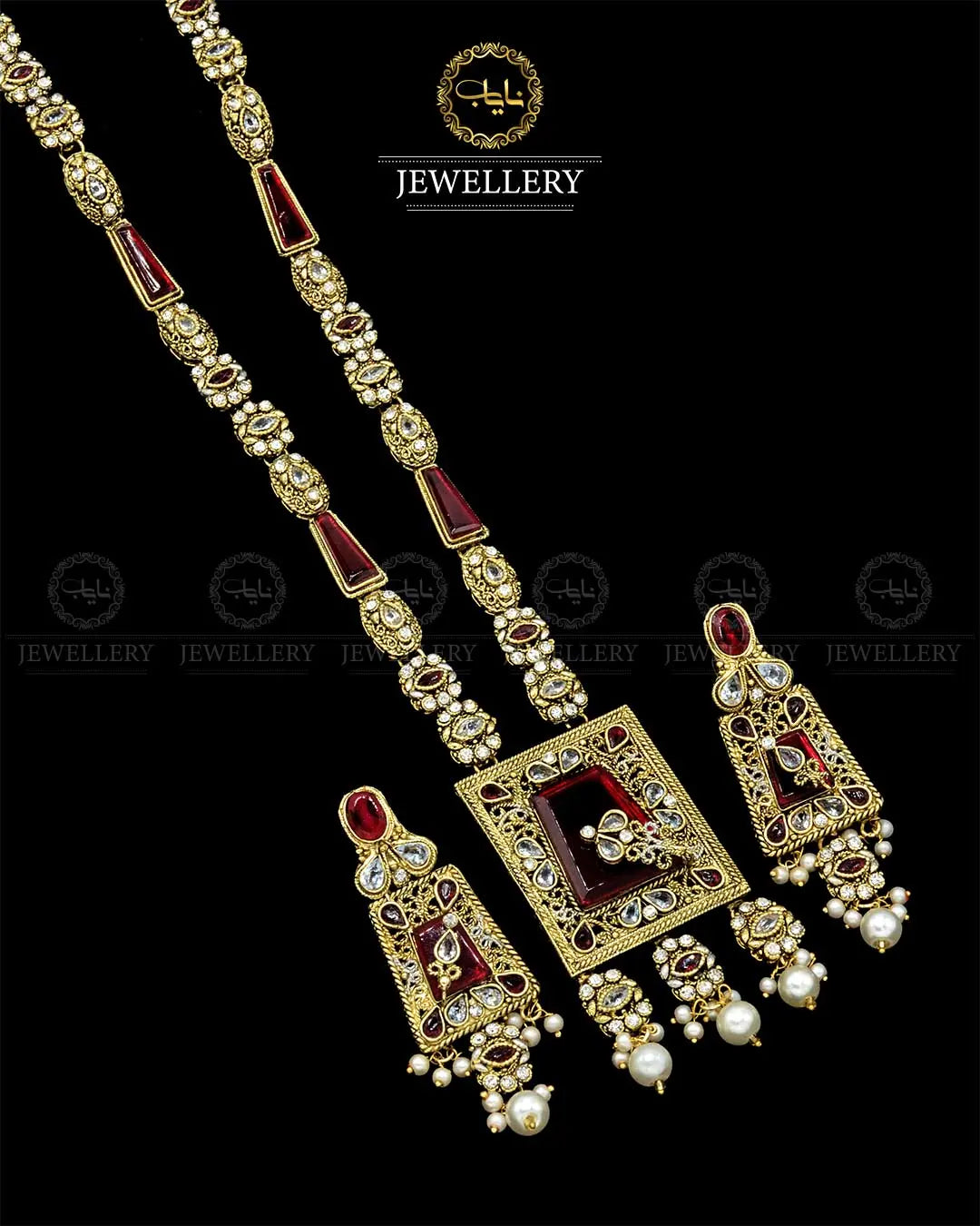 Egyptian Mala set NJ-1840-G Nayab Jewellery