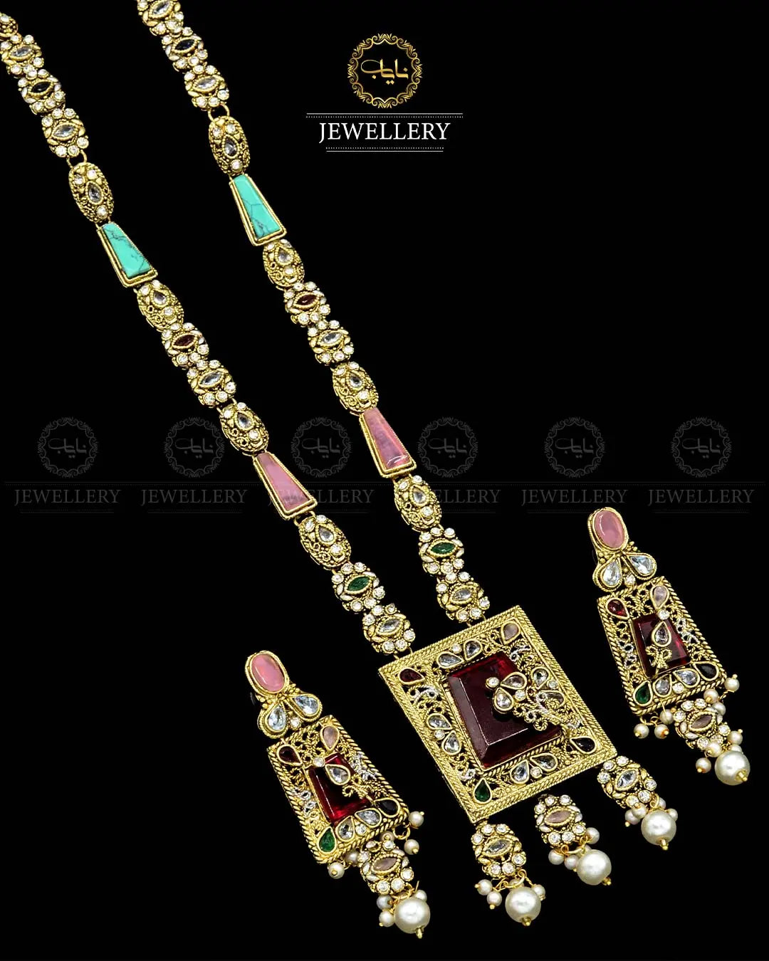 Egyptian Mala set NJ-1840-G Nayab Jewellery