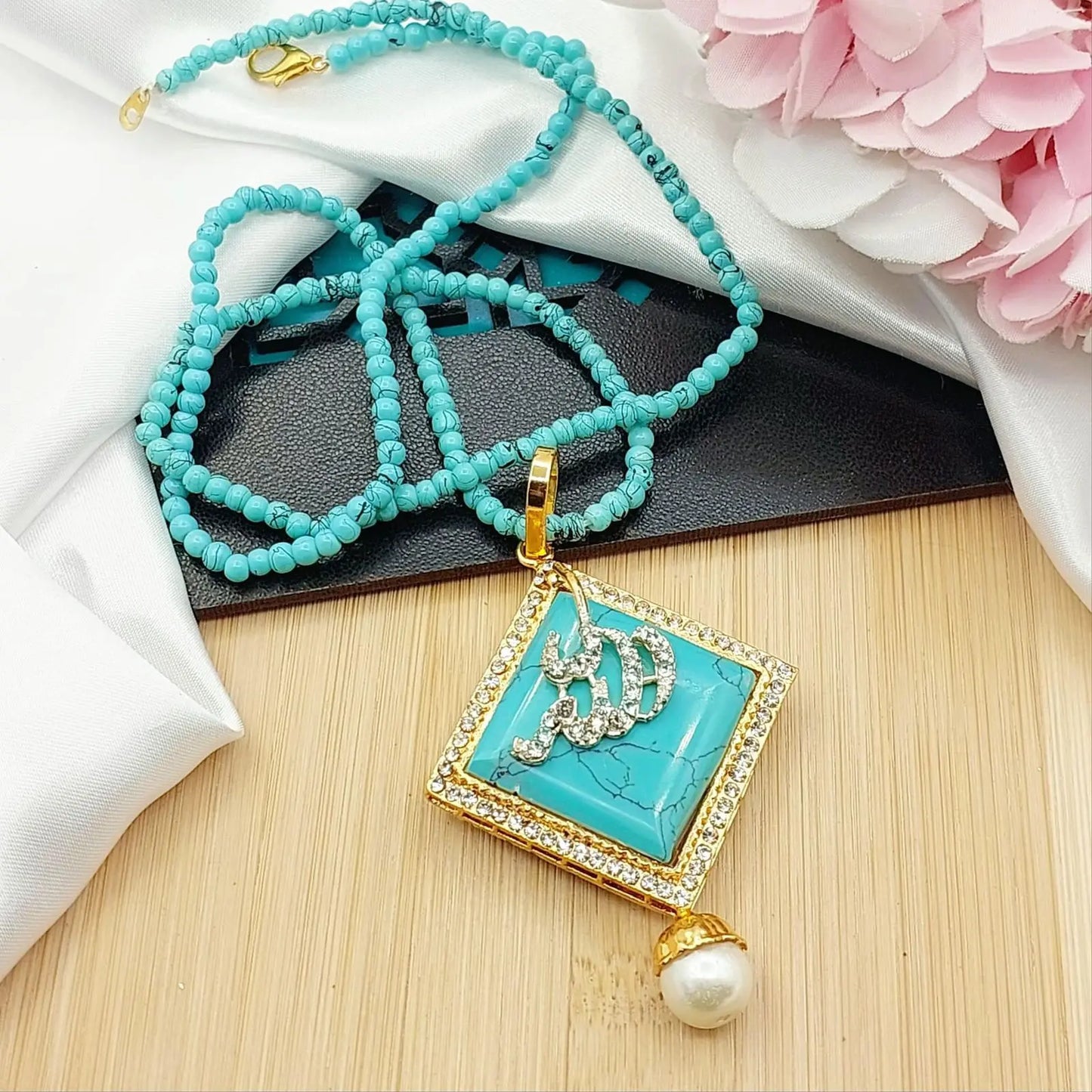 Egyptian Squre Stone Calligraphy pendant -2180 Nayab Jewellery