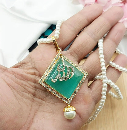 Egyptian Squre Stone Calligraphy pendant -2180 Nayab Jewellery