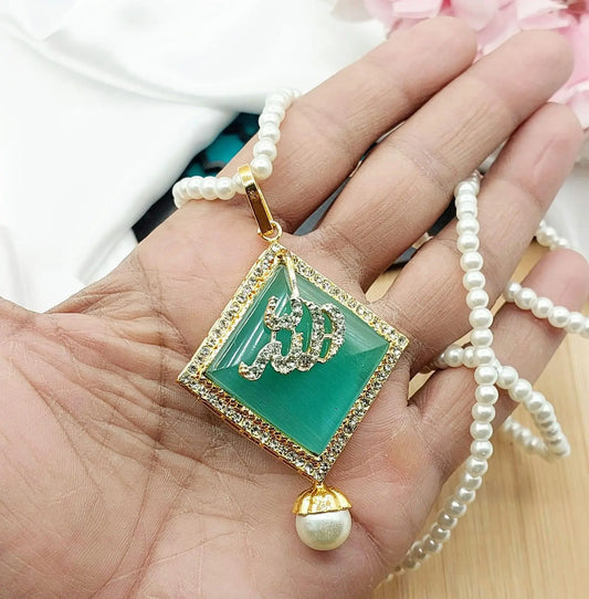 Egyptian Squre Stone Calligraphy pendant -2180 Nayab Jewellery
