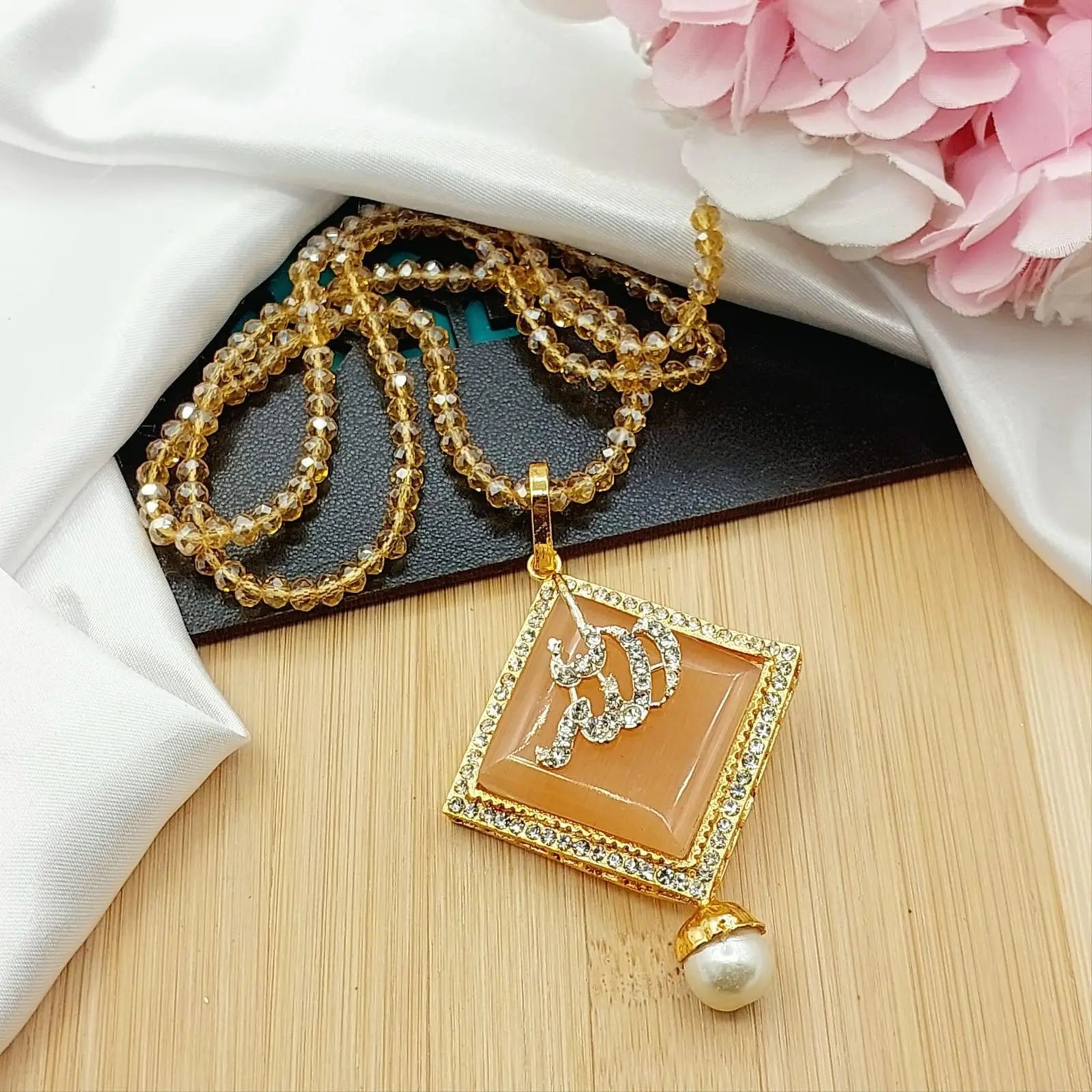 Egyptian Squre Stone Calligraphy pendant -2180 Nayab Jewellery