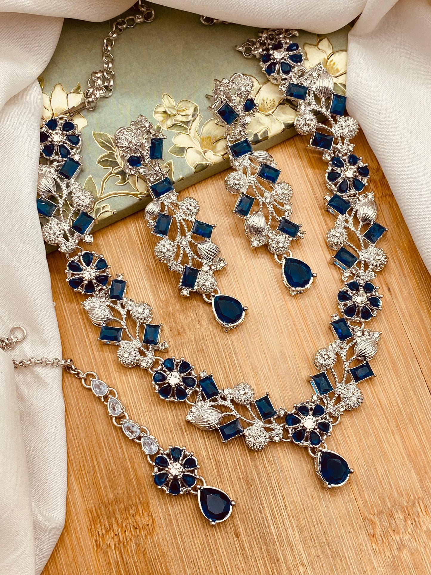 Turkish Necklace Set NJ-1528-Silver