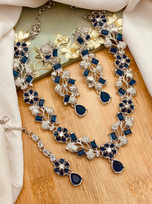 Turkish Necklace Set NJ-1528-Silver