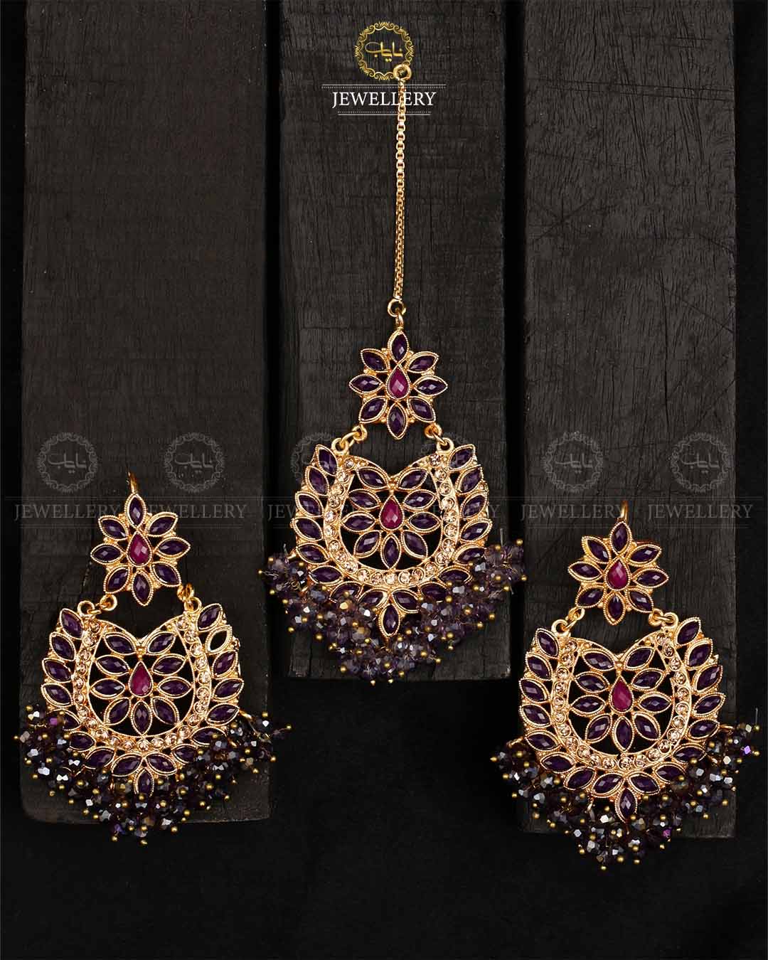 Gajra Earrings Tika -2165-Golden Nayab Jewellery