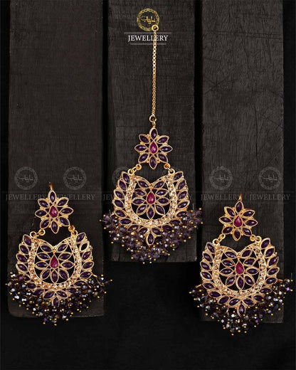 Gajra Earrings Tika -2165-Golden Nayab Jewellery