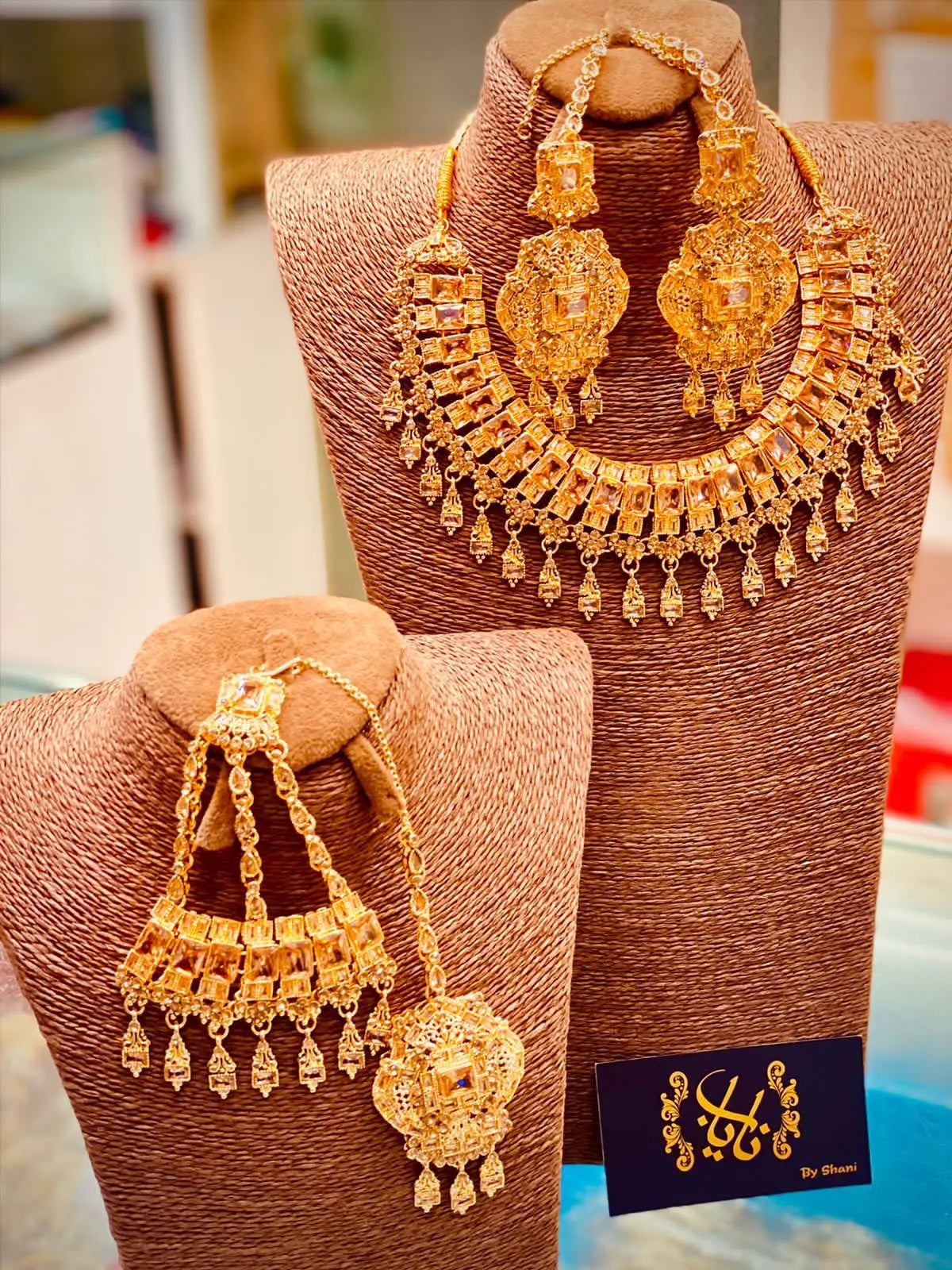 Gold plated Zarcon Bridal Necklace set