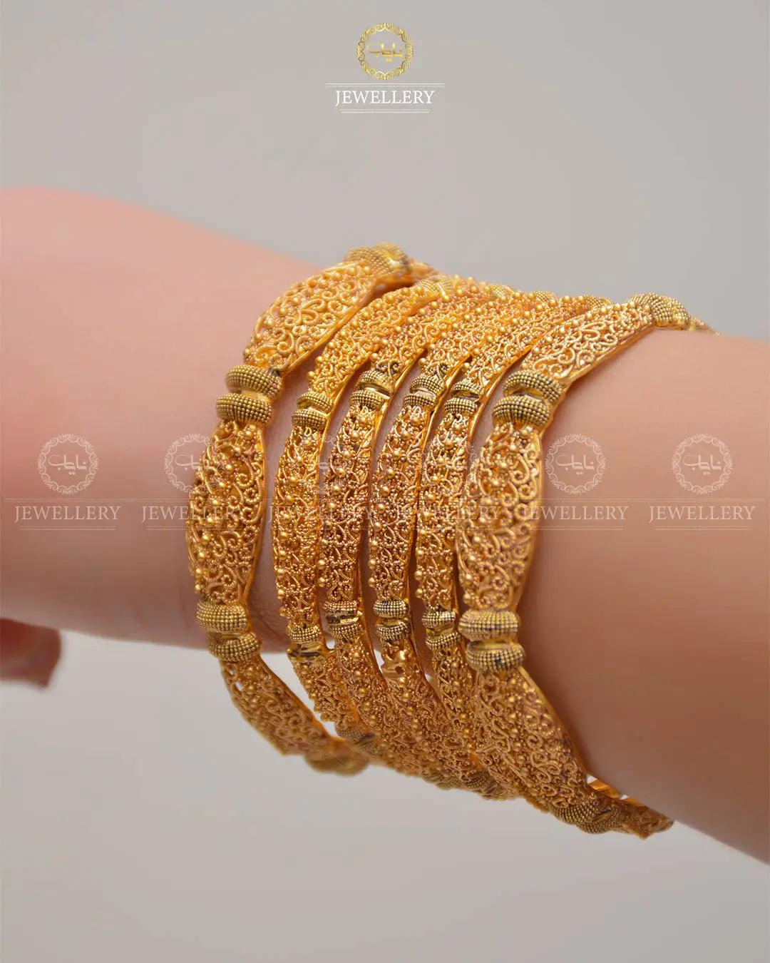 Gold Shine  6 pcs Bangles set NJ-1636 Nayab Jewellery