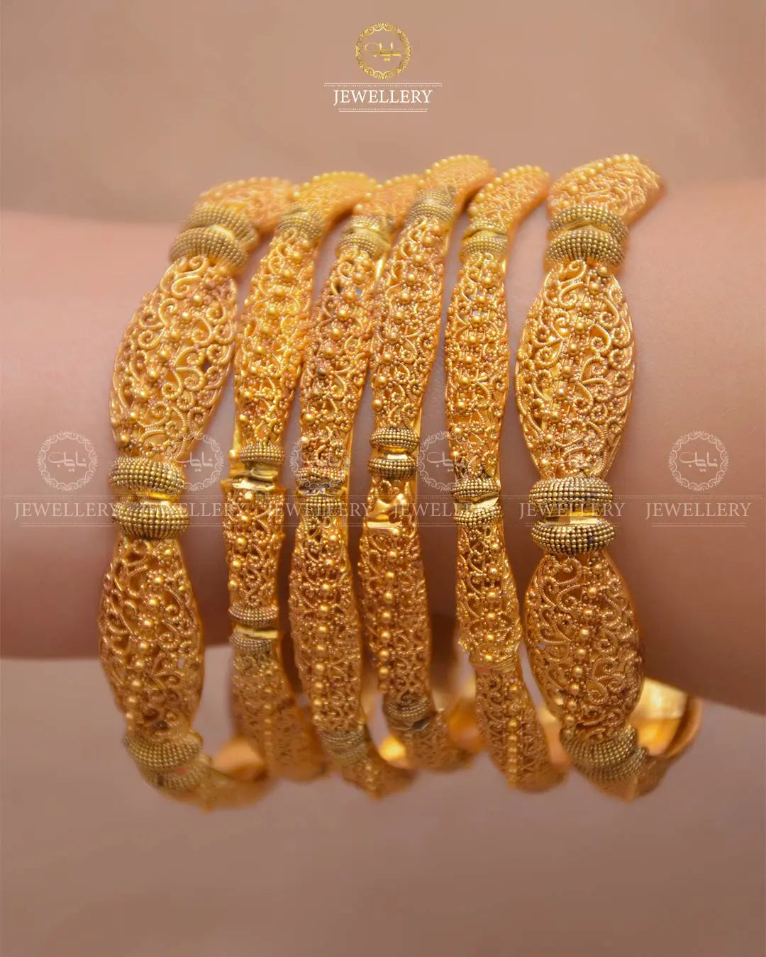 Gold Shine  6 pcs Bangles set NJ-1636 Nayab Jewellery