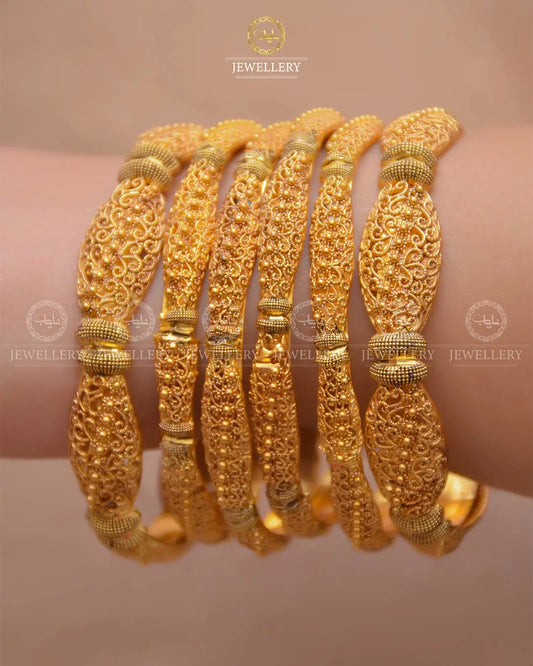 Gold Shine  6 pcs Bangles set NJ-1636 Nayab Jewellery