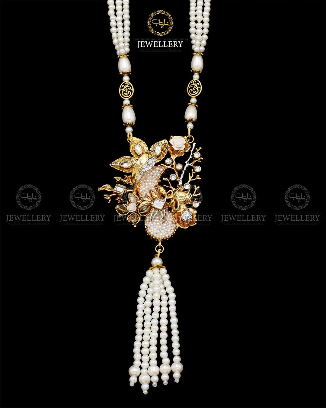 Hand Made Crush Mala (without Earrings) NJ-1744 Nayab Jewellery