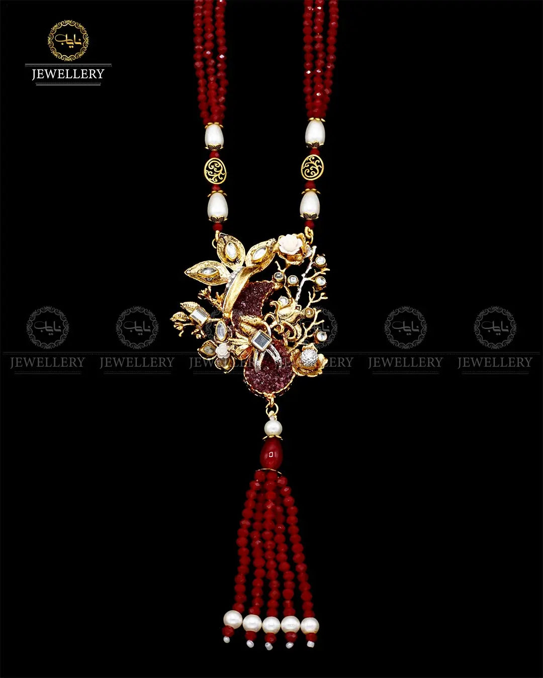 Hand Made Crush Mala (without Earrings) NJ-1744 Nayab Jewellery