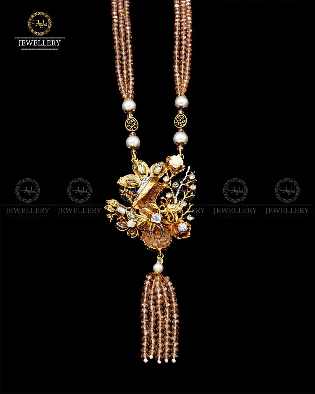 Hand Made Crush Mala (without Earrings) NJ-1744 Nayab Jewellery