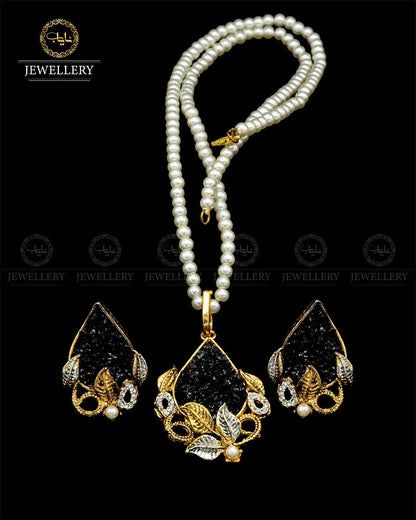 Hand made Crush Locket set NJ-1817 Nayab Jewellery