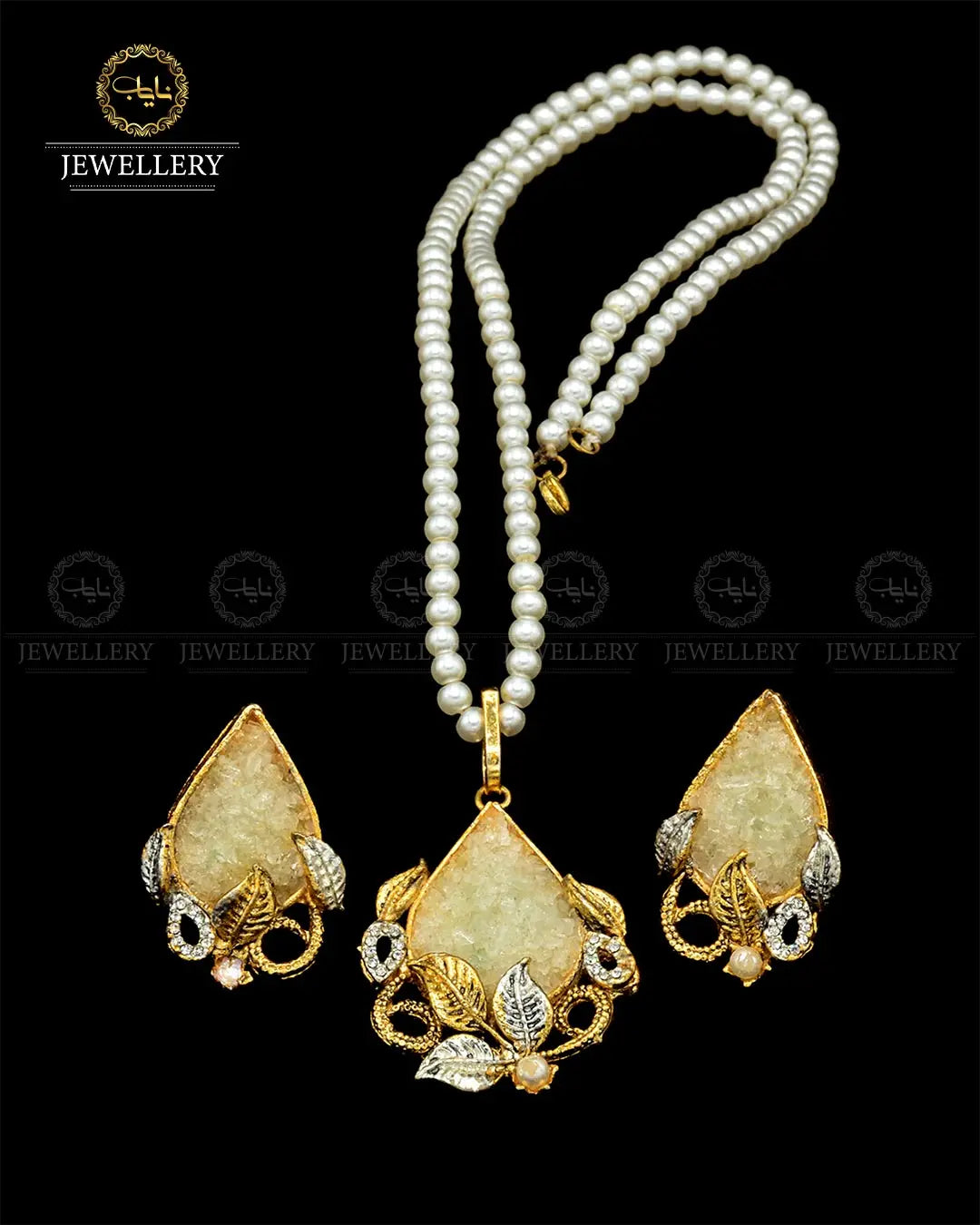 Hand made Crush Locket set NJ-1817 Nayab Jewellery