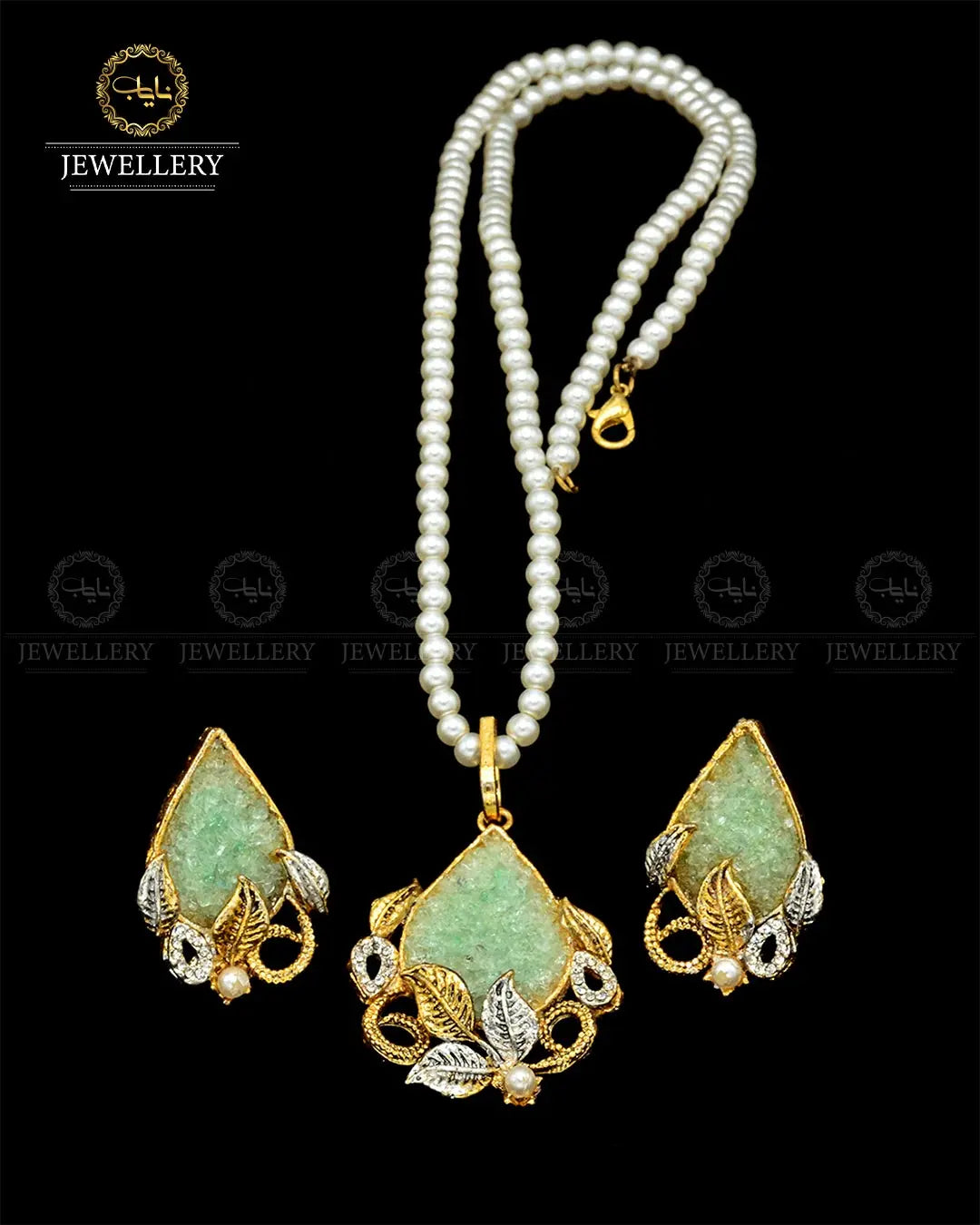 Hand made Crush Locket set NJ-1817 Nayab Jewellery