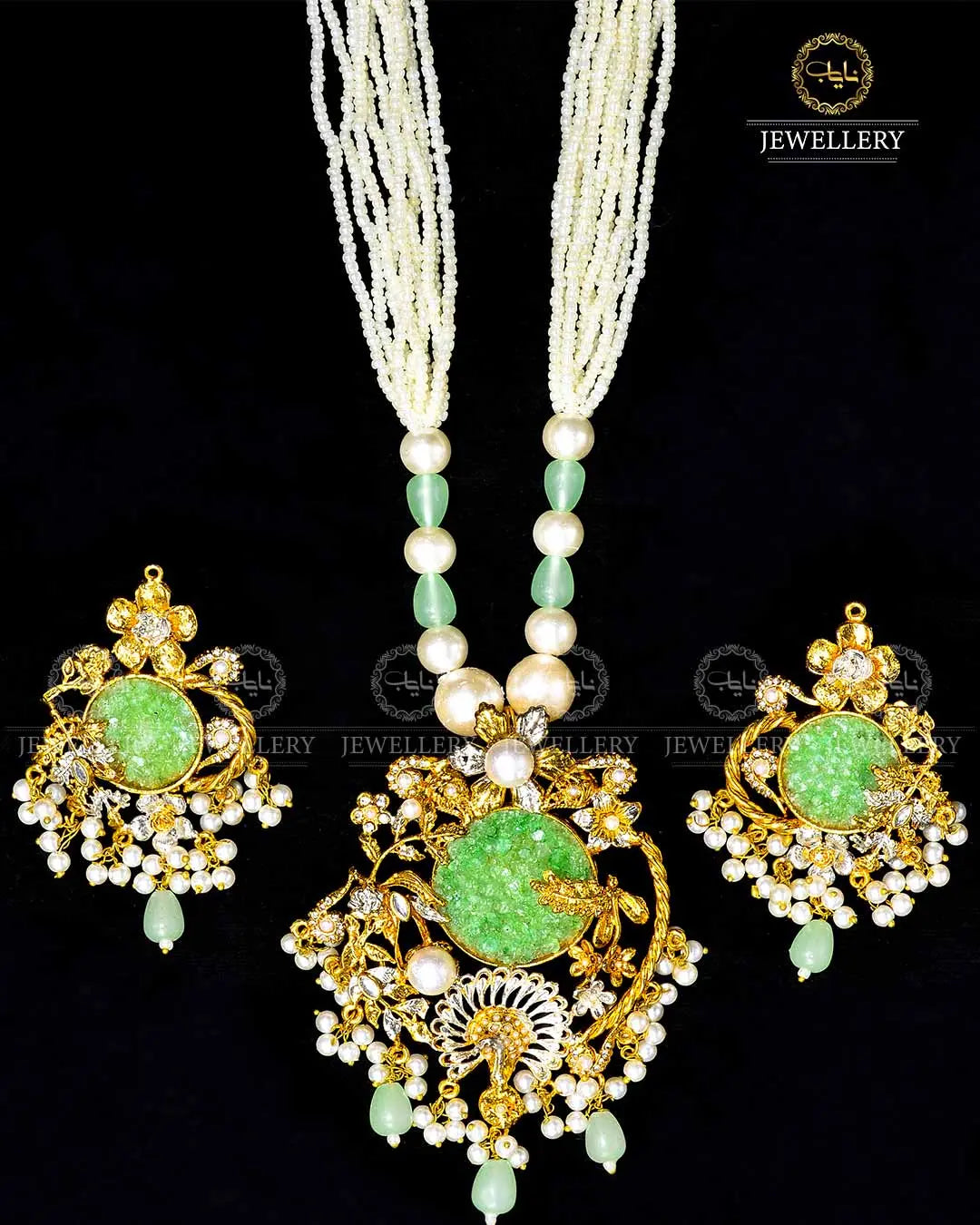 Hand made Crush Mala set NJ- 1675 Nayab Jewellery