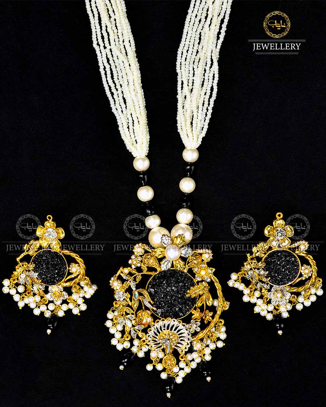 Hand made Crush Mala set NJ- 1675 Nayab Jewellery