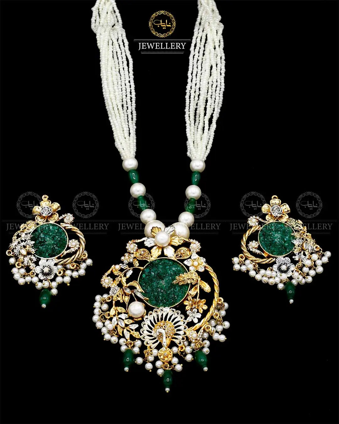 Hand made Crush Mala set NJ- 1675 Nayab Jewellery