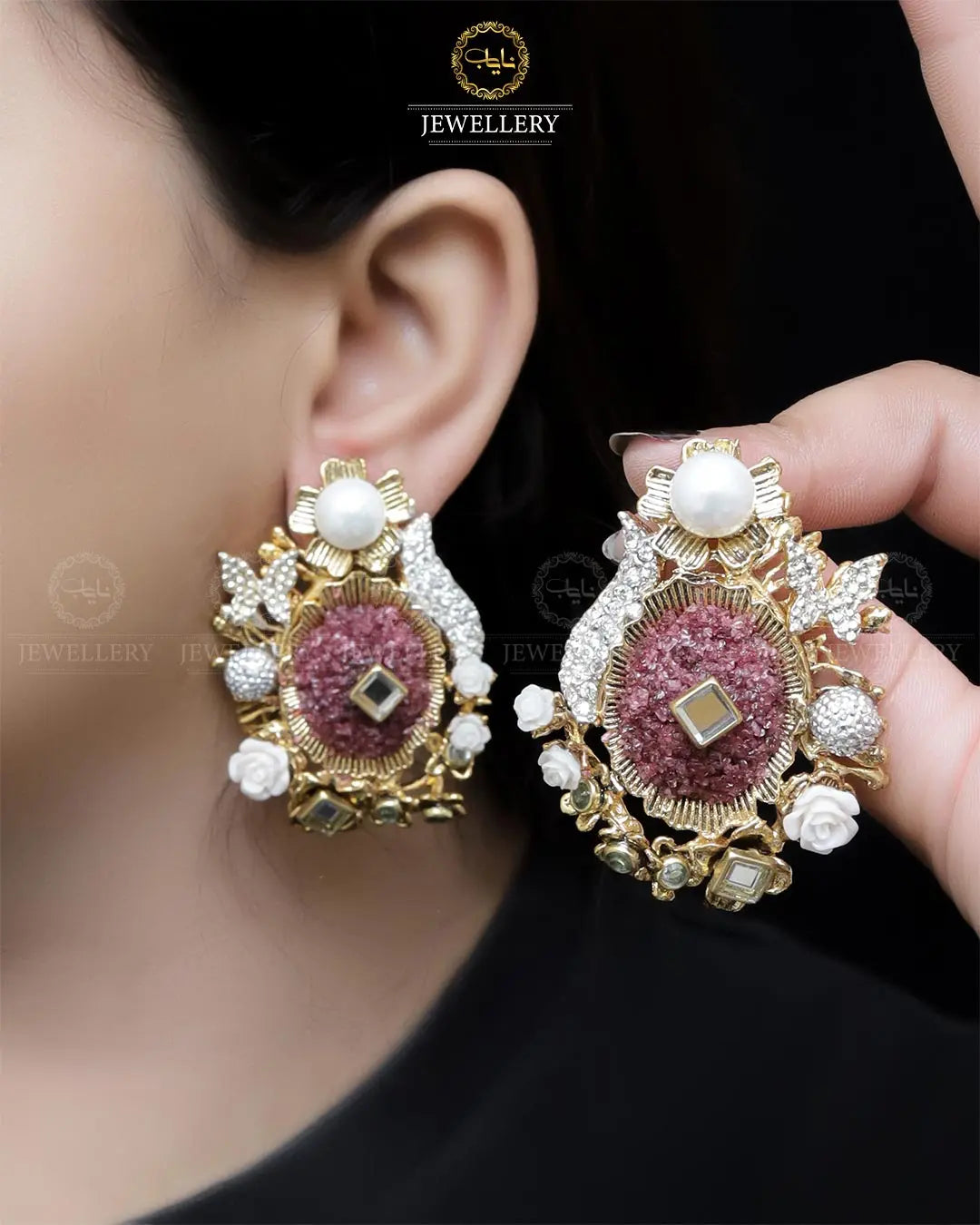 Hand made Designer Tops Earrings NJ-1769 Nayab Jewellery