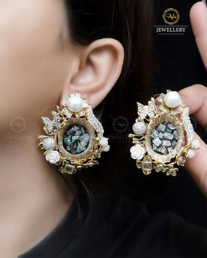 Hand made Designer Tops Earrings NJ-1769 Nayab Jewellery