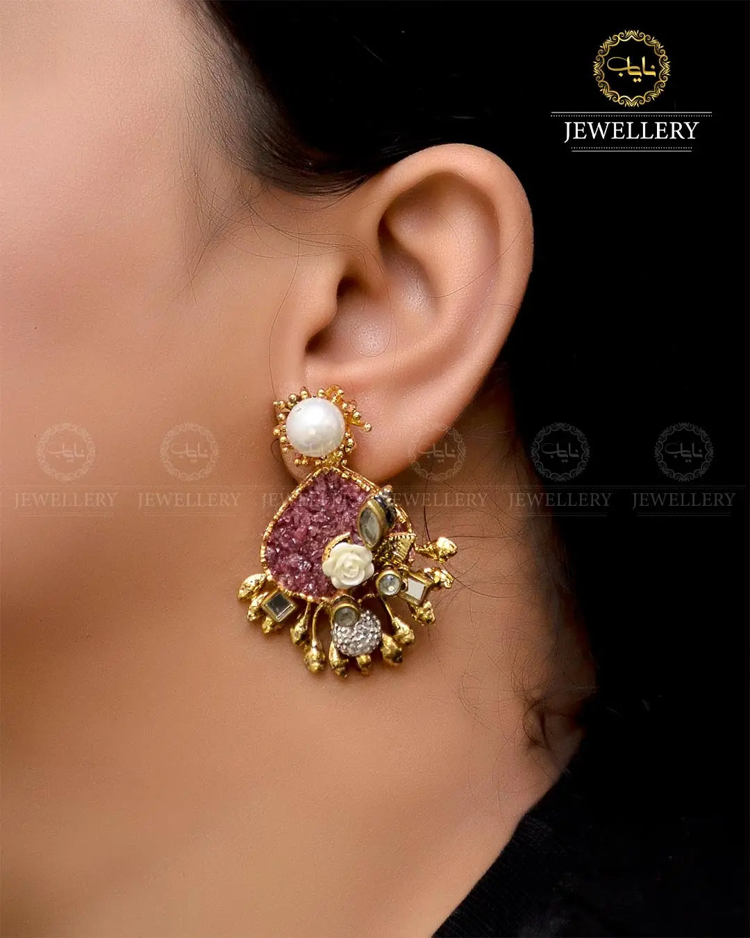 Hand made Designer Tops Earrings NJ-1780 Nayab Jewellery