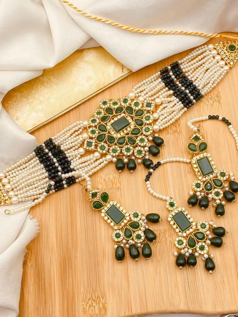 Hand made Egyptian Chokar Set NJ-1549 Nayab Jewellery