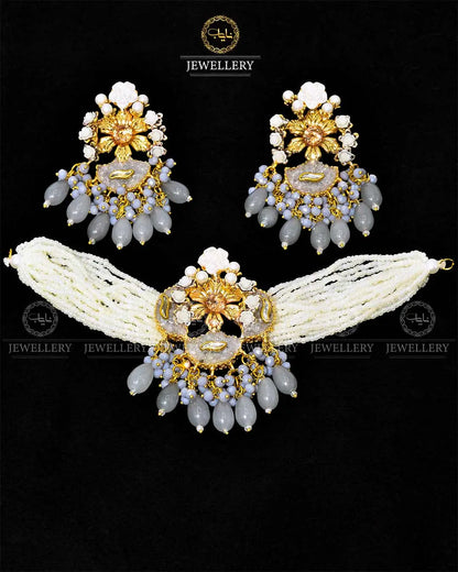 Handmade Crush Chokar Necklace set NJ -1677 Nayab Jewellery