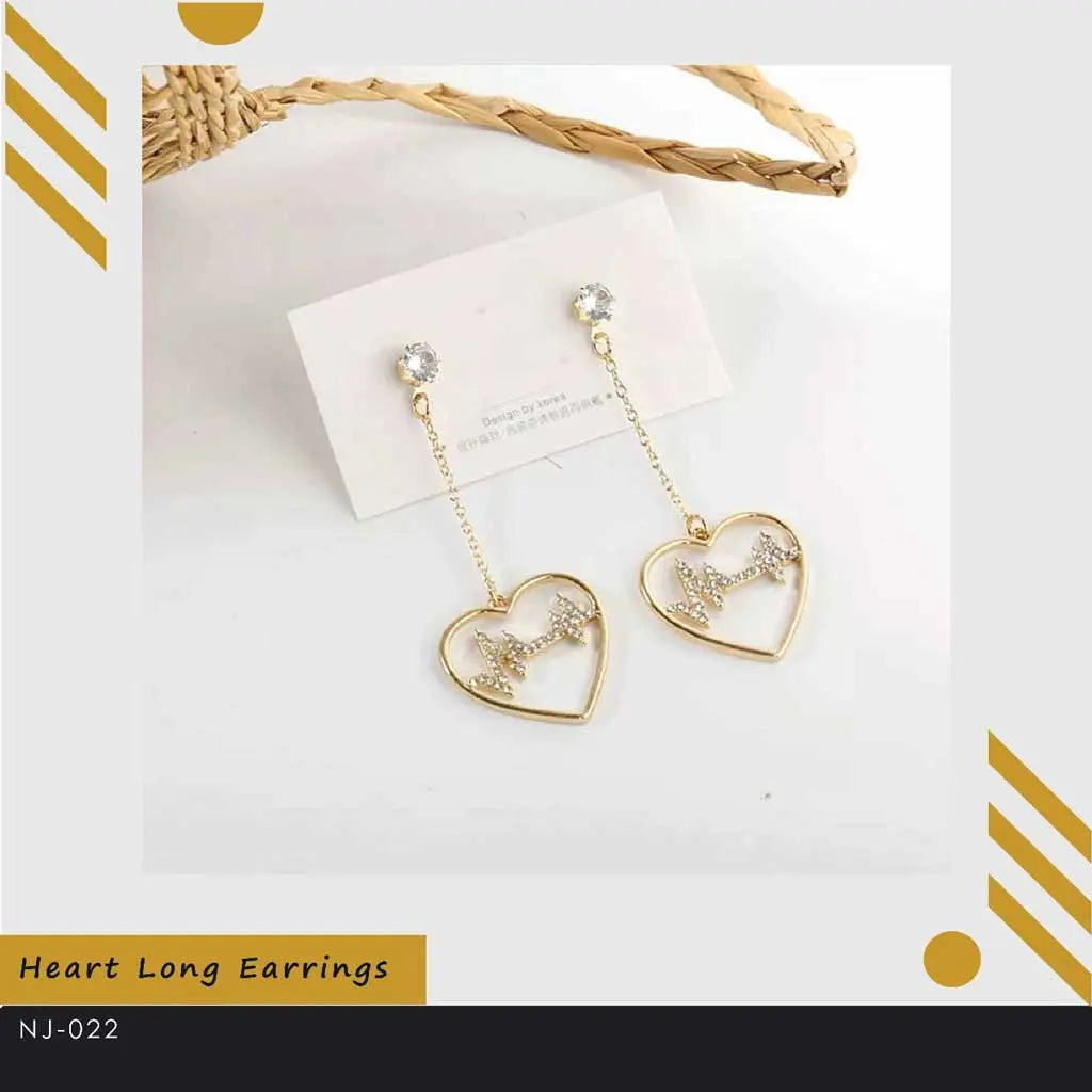 Heart Long Earrings