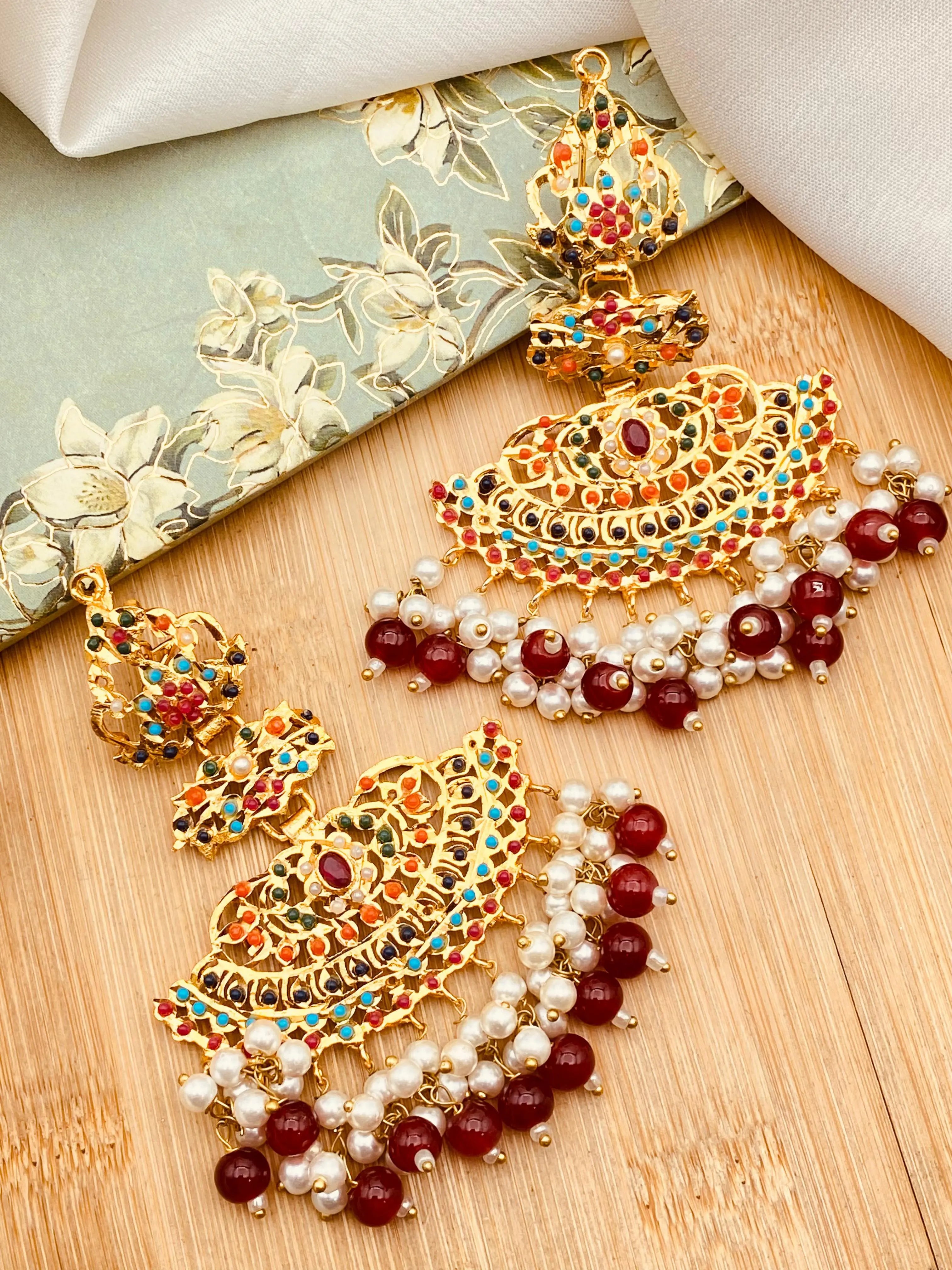 Hyderabadi earrings -2265 Nayab Jewellery