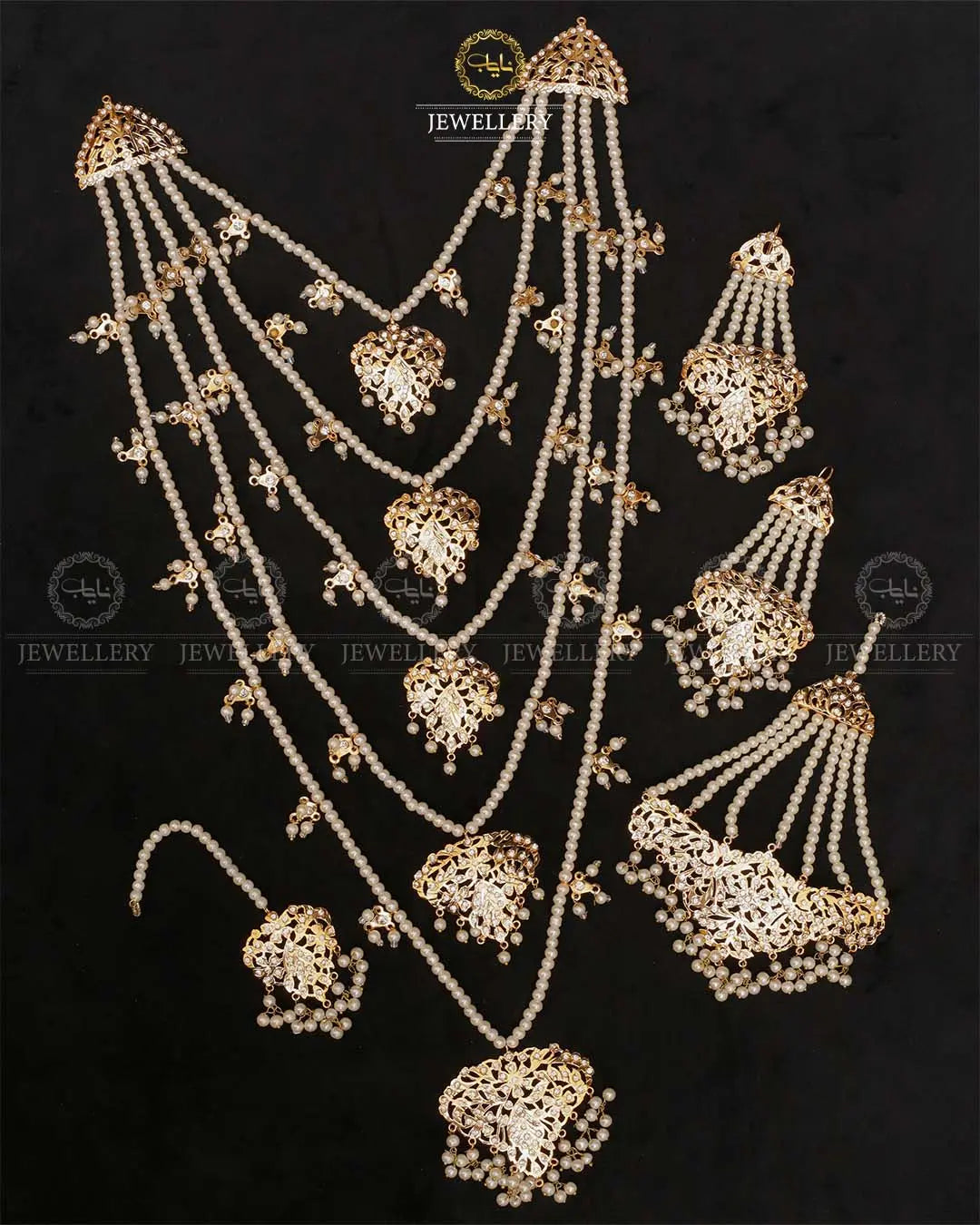 Hyedrabadi 5 Lara Bridal set (5pcs)-2124 Nayab Jewellery