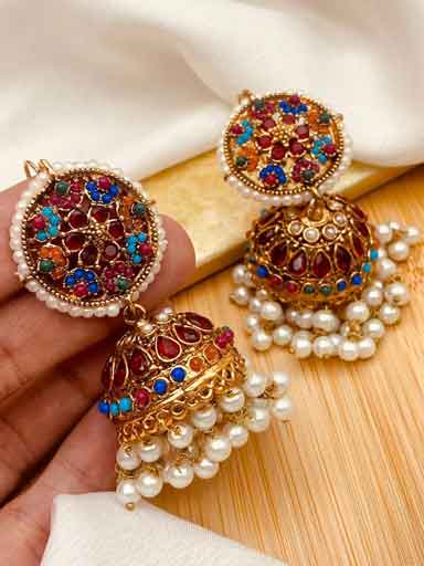 Antique Beautiful Jhumka Earrings (ZV-2254) Online Shopping & Price in  Pakistan