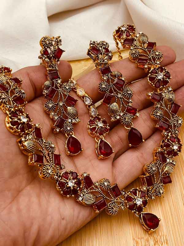 Golden Light Weight Kundan Choker Necklace Set With Earrings and Tikka,  Kundan Jewelry, Indian Jewelry, Pakistani Jewelery - Etsy India