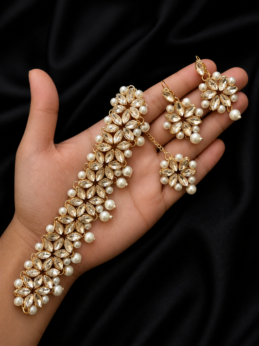 Kundan Chokar set-2401-Golden
