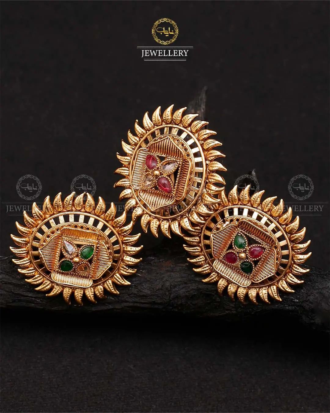 Indian Rajwadi adjustable Ring-2065 Nayab Jewellery