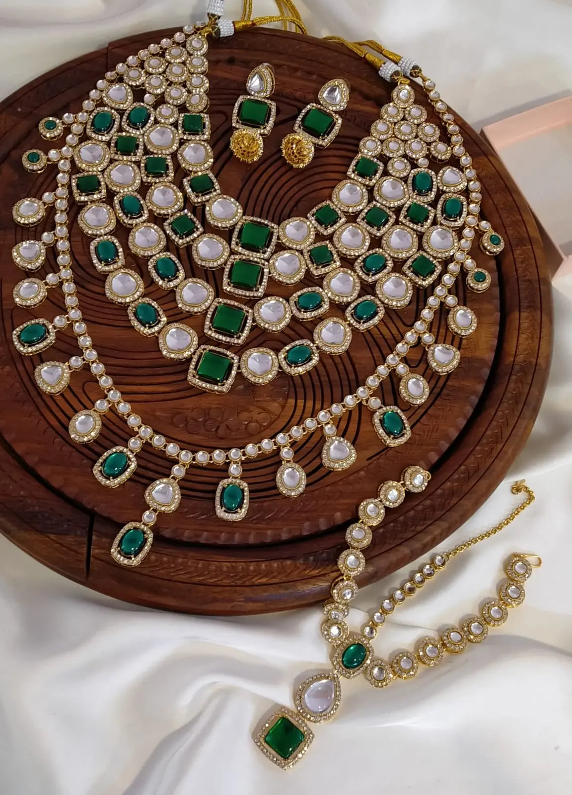 Indian preeniti Chopra necklace maala & matha patti Bridal set-1926 Nayab Jewellery