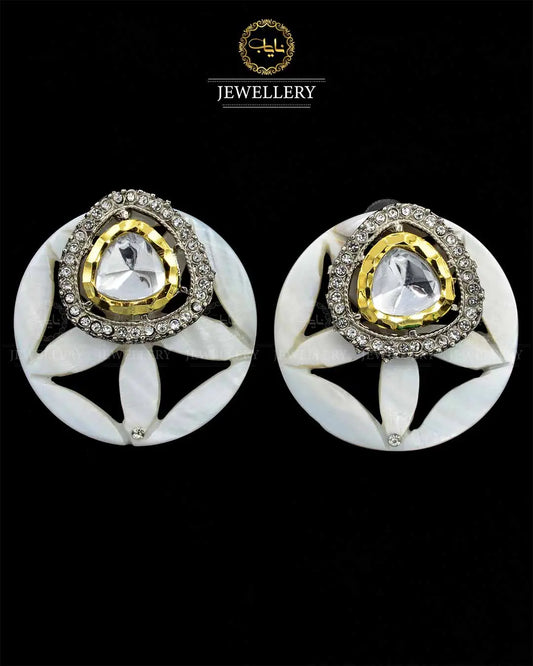 Indian uncut kundan with seap earrings  (wearring both style) NJ -1736 Nayab Jewellery