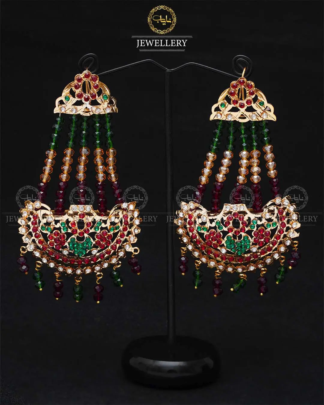 Jhomer Style Hyedrabadi Earrings -1997 Nayab Jewellery