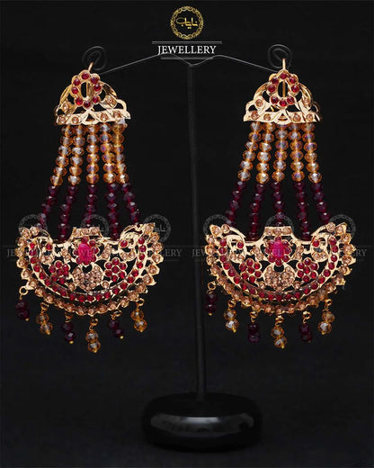 Jhomer Style Hyedrabadi Earrings -1997 Nayab Jewellery