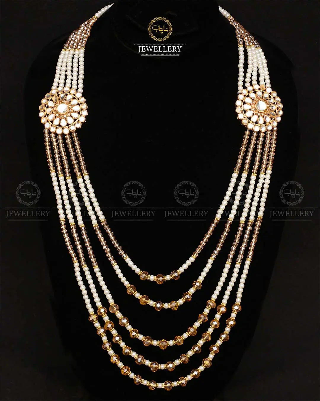 Kundan 5 layers Bridal Mala-2171-Golden Nayab Jewellery