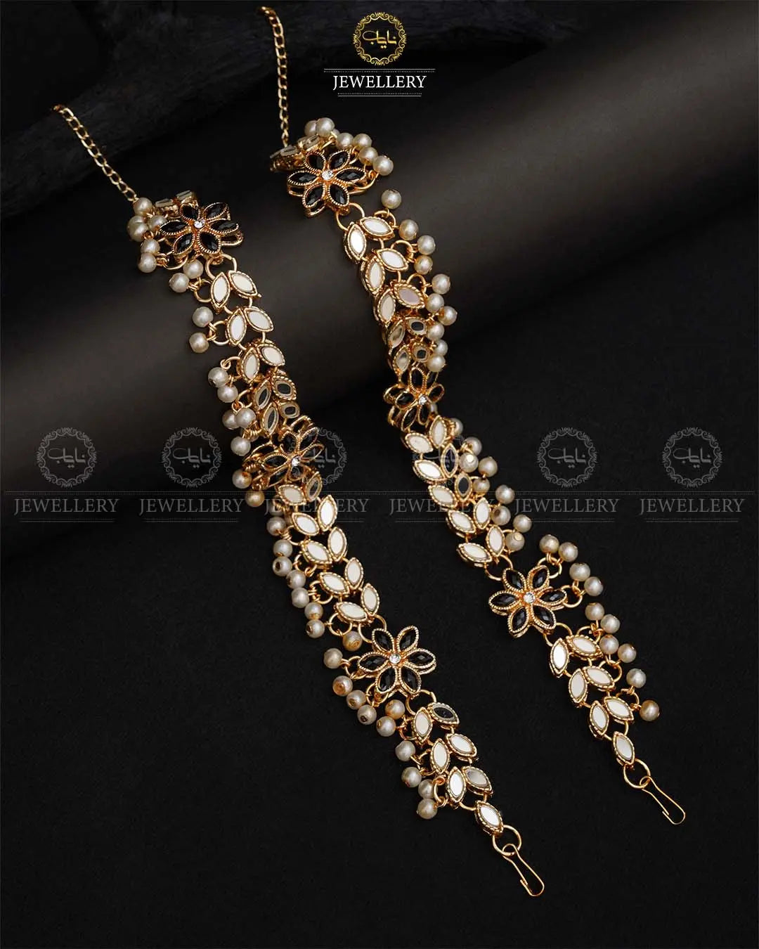 Kundan Anklet pazeb (pair)-2038-Golden Nayab Jewellery