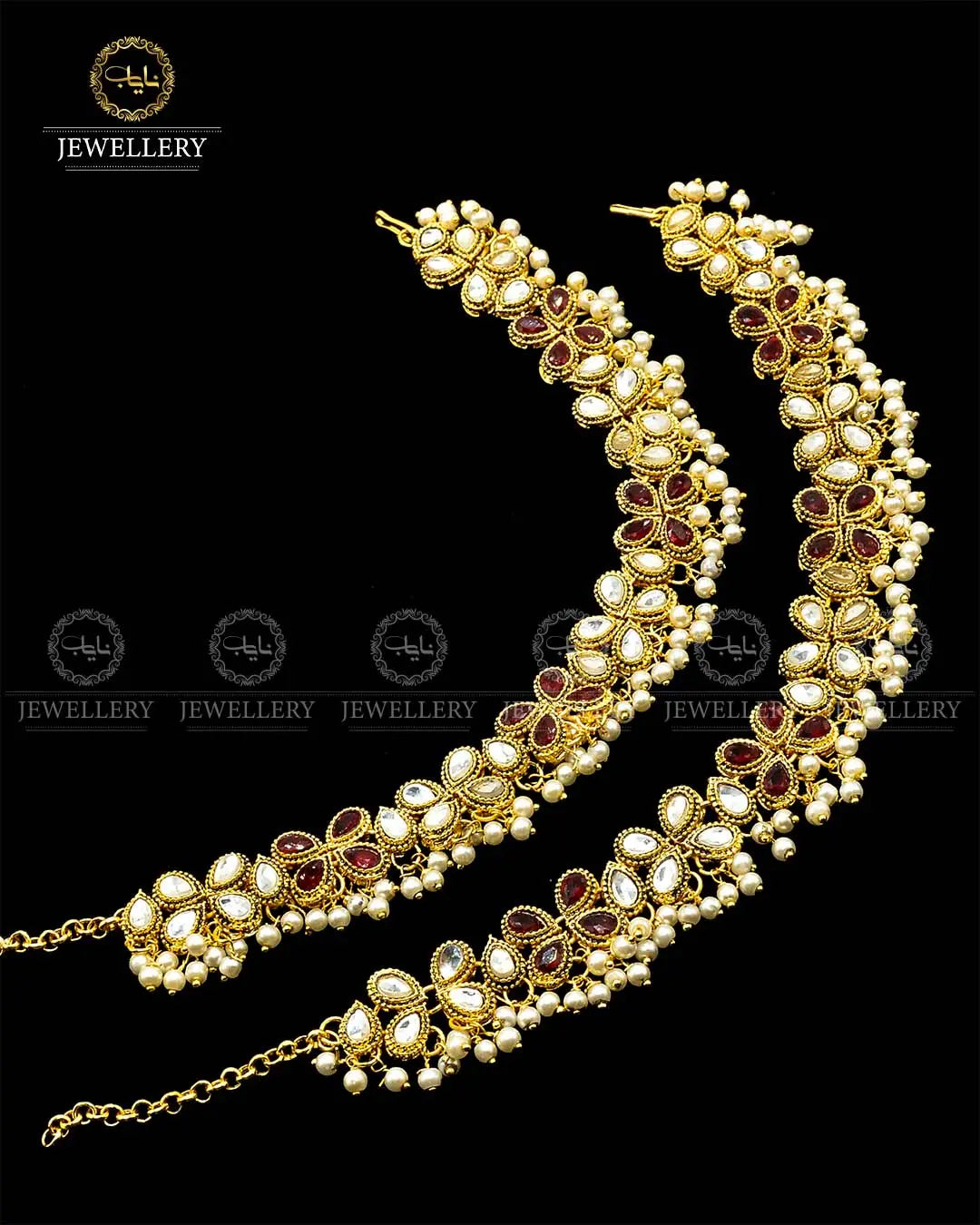 Kundan Anklets (Pazaib) Pair NJ - 1685 Nayab Jewellery